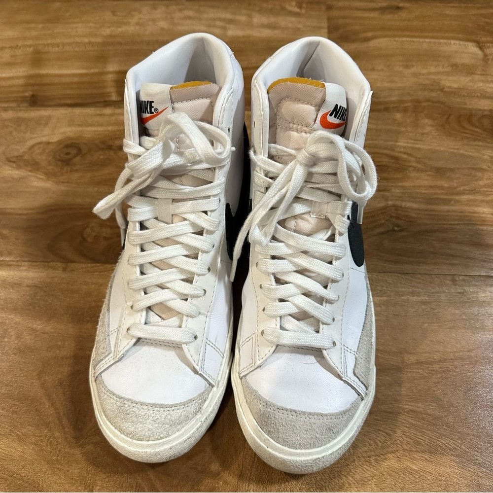 Nike Blazer White and Black High-Top Sneakers